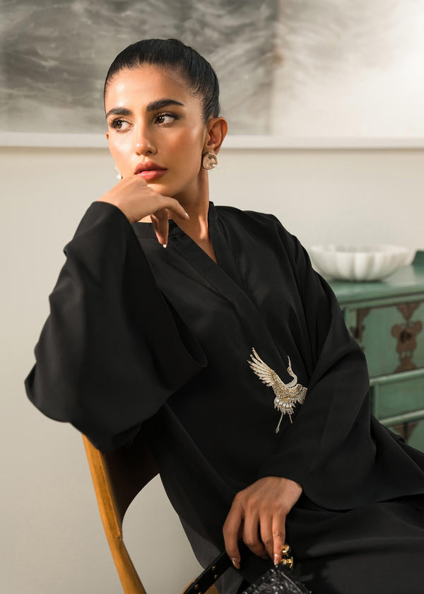 Jewelled Crane -Black MahGul